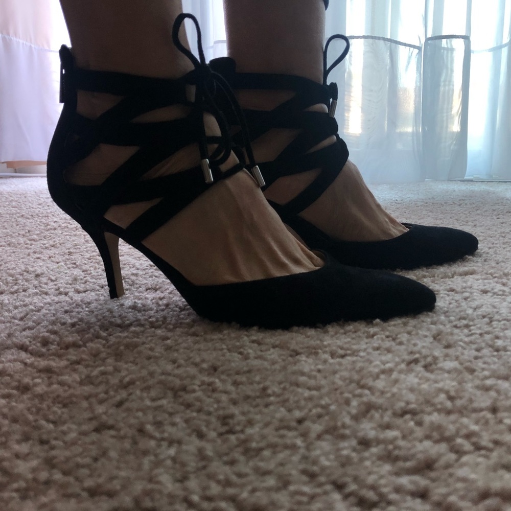 Audrey Brooke Suede Pointy Heels